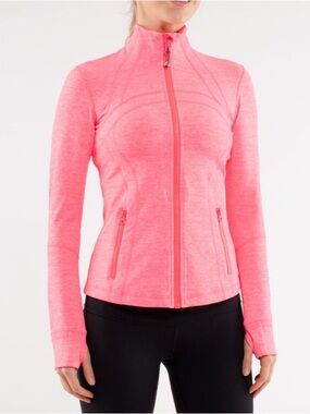 Lululemon Define Jacket Size 6 Heathered Flash Hot Pink Luon